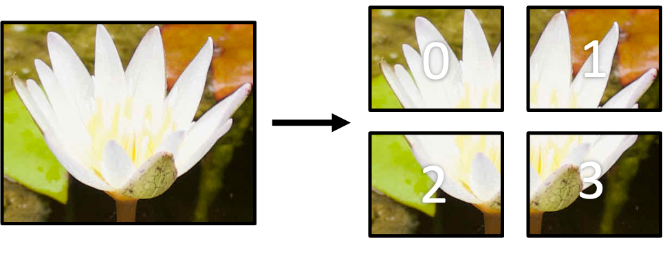 Domain decomposition for a 2D image