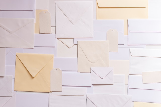 Photo of many envelopes