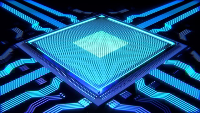Graphical image of a computer processor