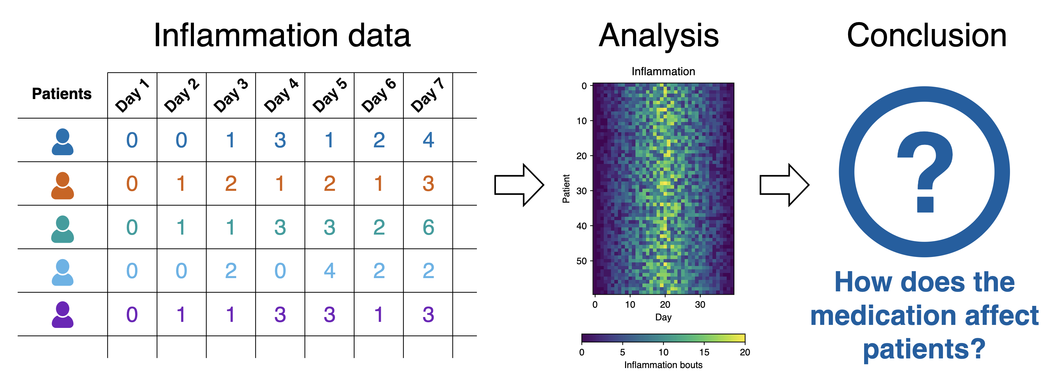 Snapshot of the inflammation dataset